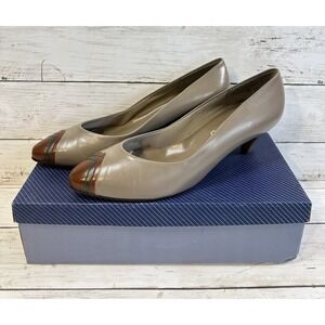 SELBY Womens Shoes Creme‎ Leather, Heels Pump Size 10